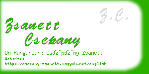 zsanett csepany business card